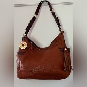 Isaac Mizrahi Tan Leather Shoulder Bag